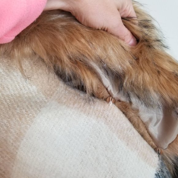 Adrienne Vittadini Studio Womens OS Plaid Short Sl - Picture 8 of 8